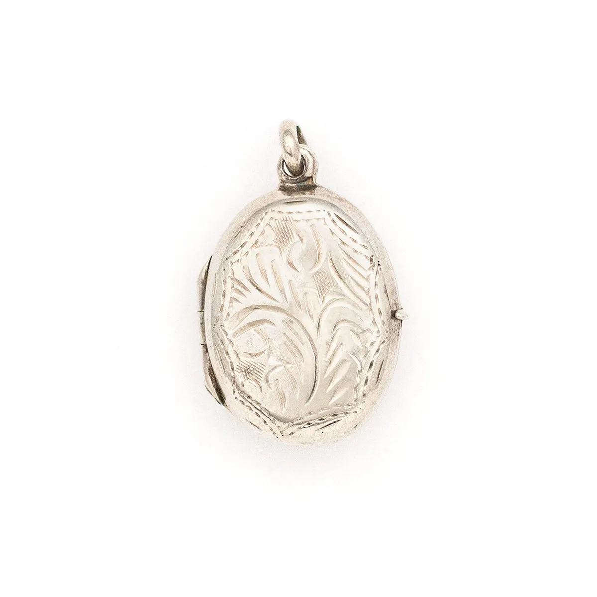 Malachite Sterling Silver Vintage Locket