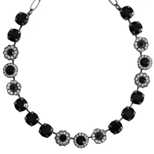 Mariana "Checkmate" Silver Plated Lovable Rosette Crystal Necklace, 3084 280-1