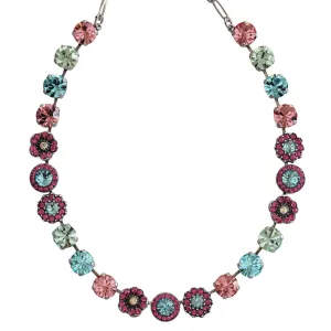 Mariana "Spring Flowers" Silver Plated Lovable Mixed Element Crystal Necklace, 3045/1 2141