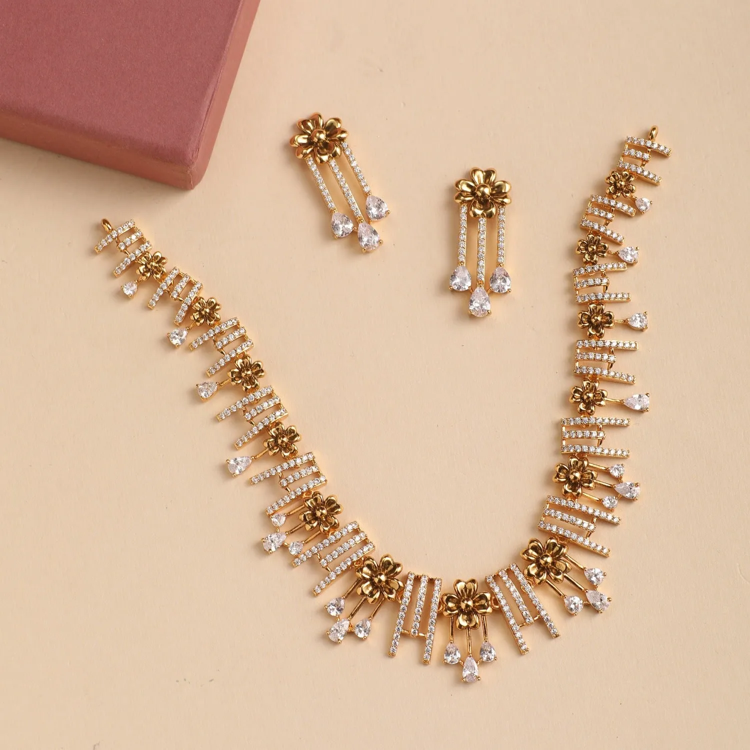 Marigold Antique CZ Necklace Set