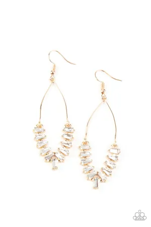 Me, Myself, and ICE Gold Paparazzi Earrings