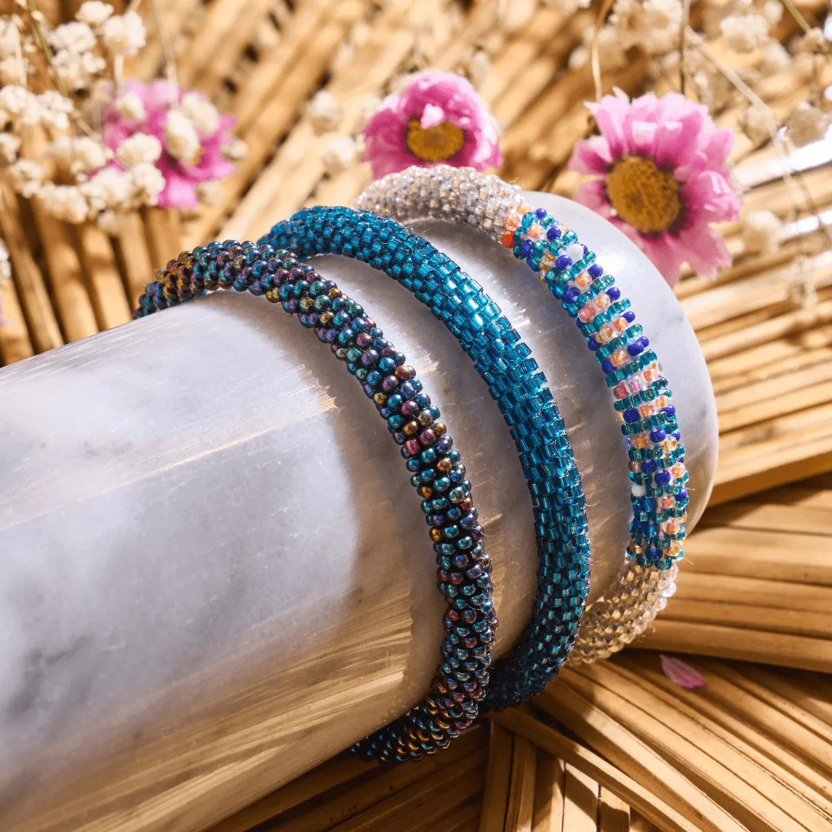 Mermaid Scales | Himalayan Glass Bead Bracelet