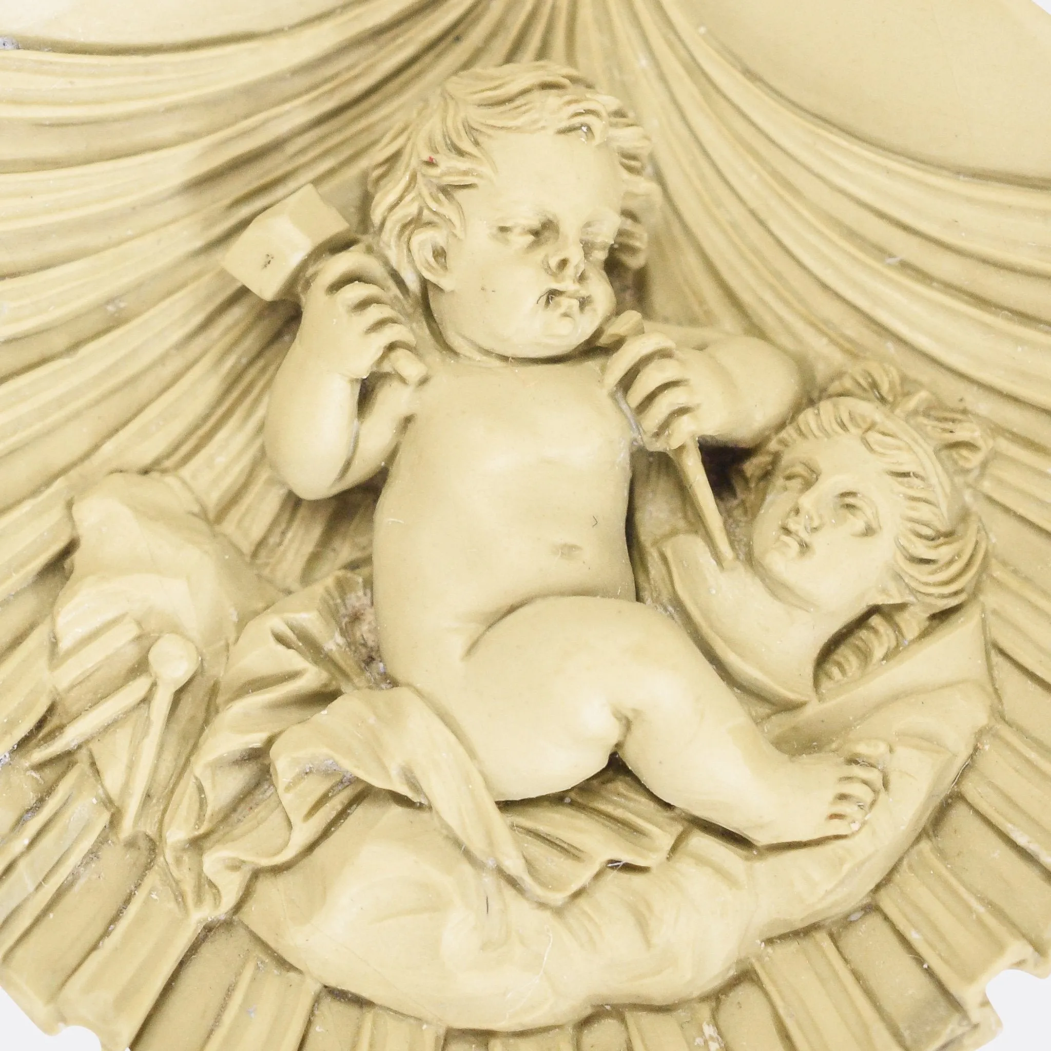 Mid-Victorian "Cupid Carving Aphrodite" Lava Cameo Pendant