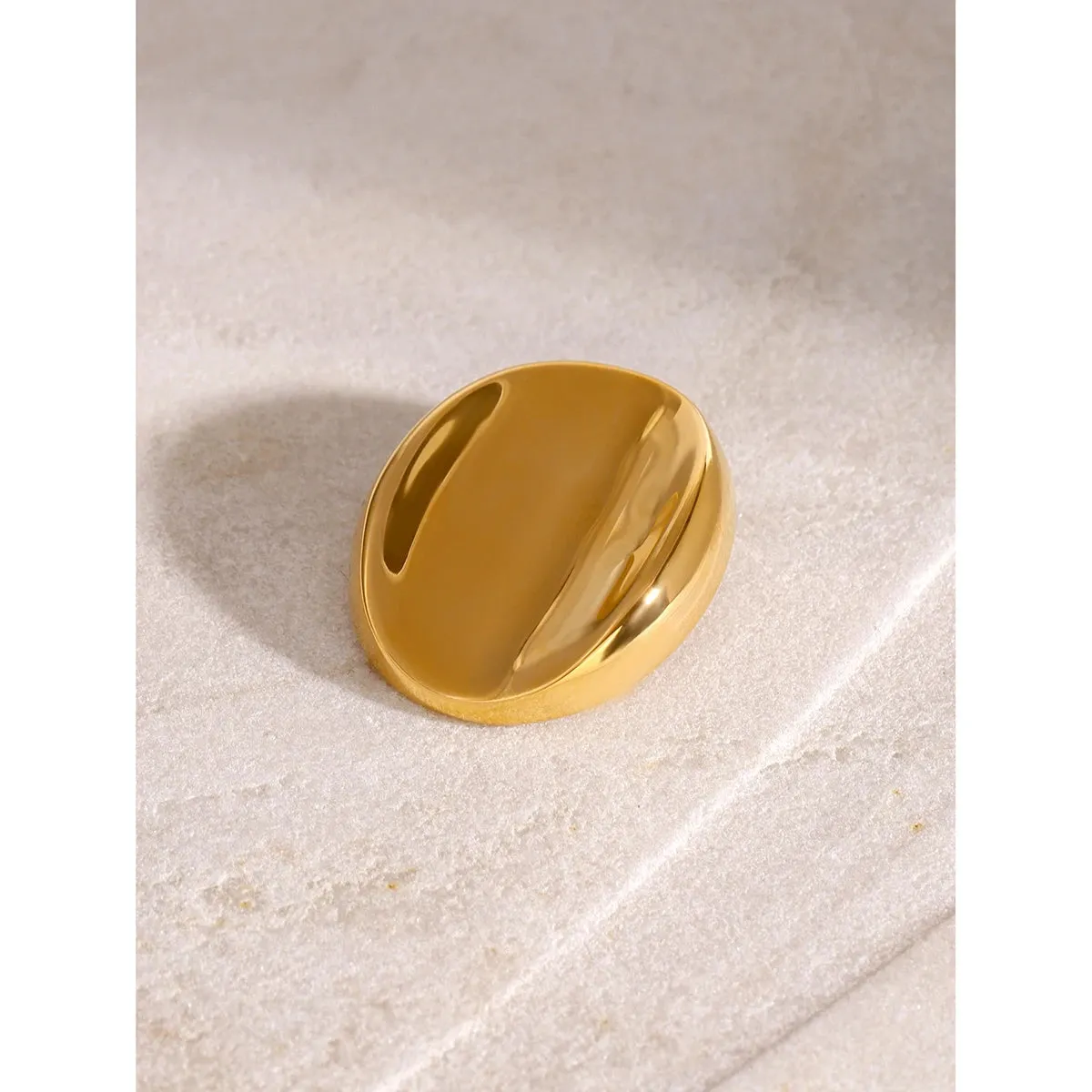 Minimalist Stainless Steel Metal Round Brooches