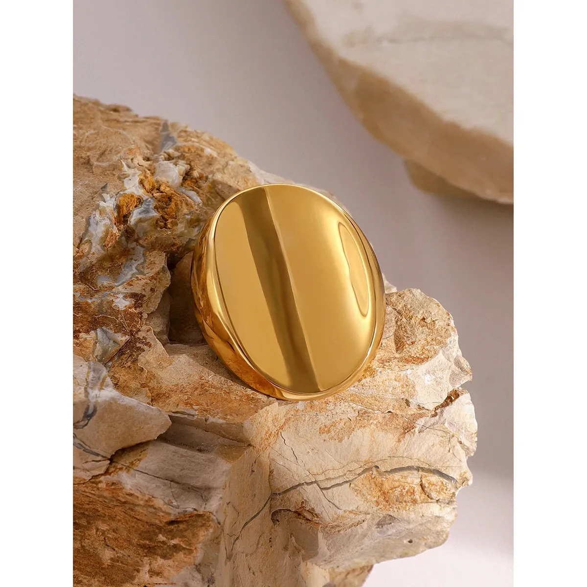 Minimalist Stainless Steel Metal Round Brooches