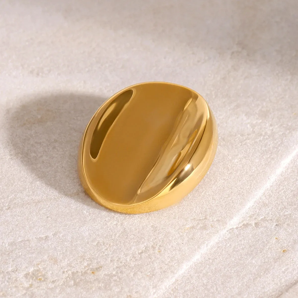 Minimalist Stainless Steel Metal Round Brooches