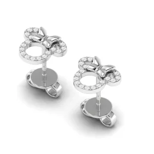 Minnie Natural Diamond Stud Earrings in 18K Gold