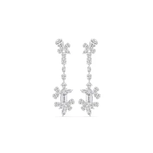 Mixed Fancy Floral Drop Earrings