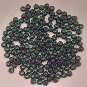 Miyuki Seed Beads Size 6 Transparent Dark Emerald 7.5gm Bag