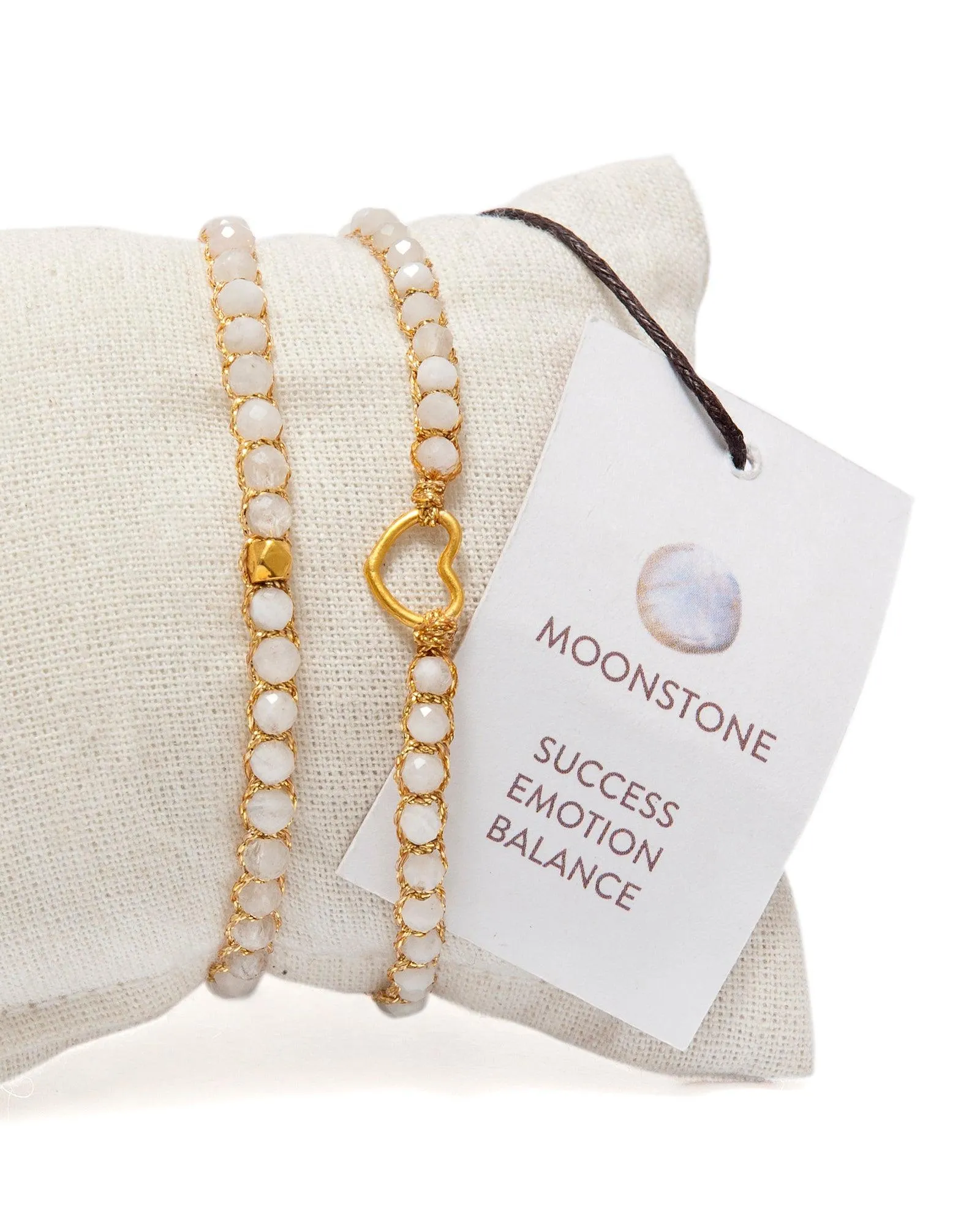 Moonstone Kids Heart  Bracelet | Gold