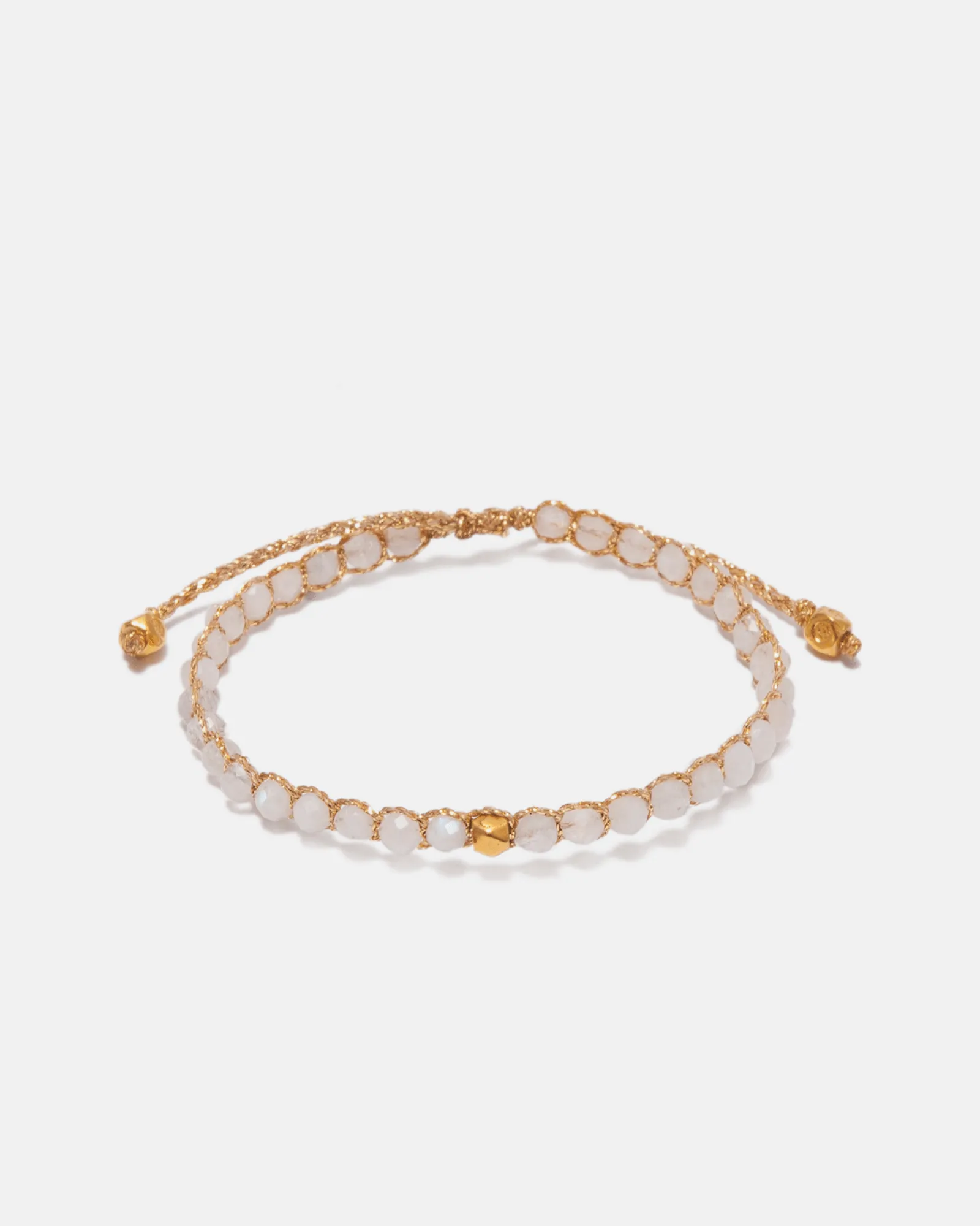 Moonstone Kids Nugget Bracelet | Gold