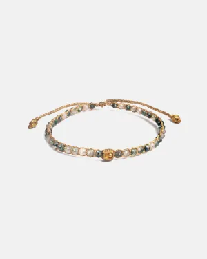 Moss Agate Bracelet | Gold