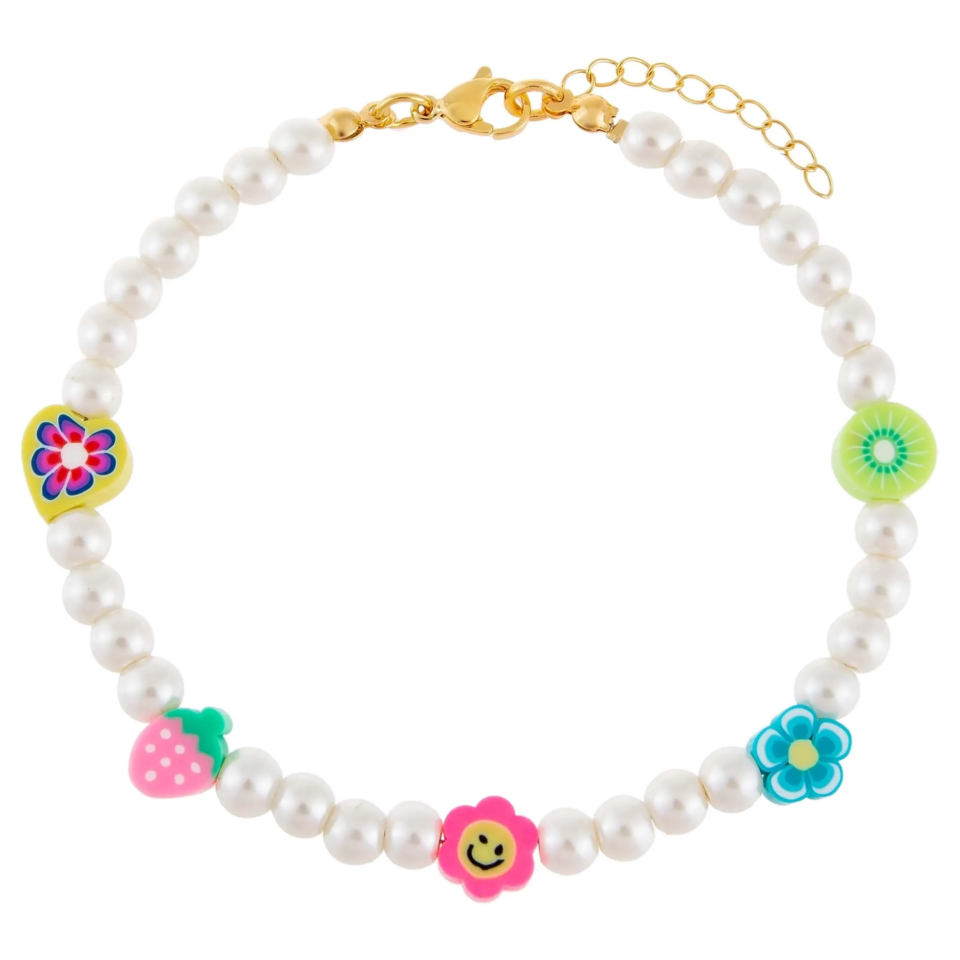 Multi Charm Pearl Anklet