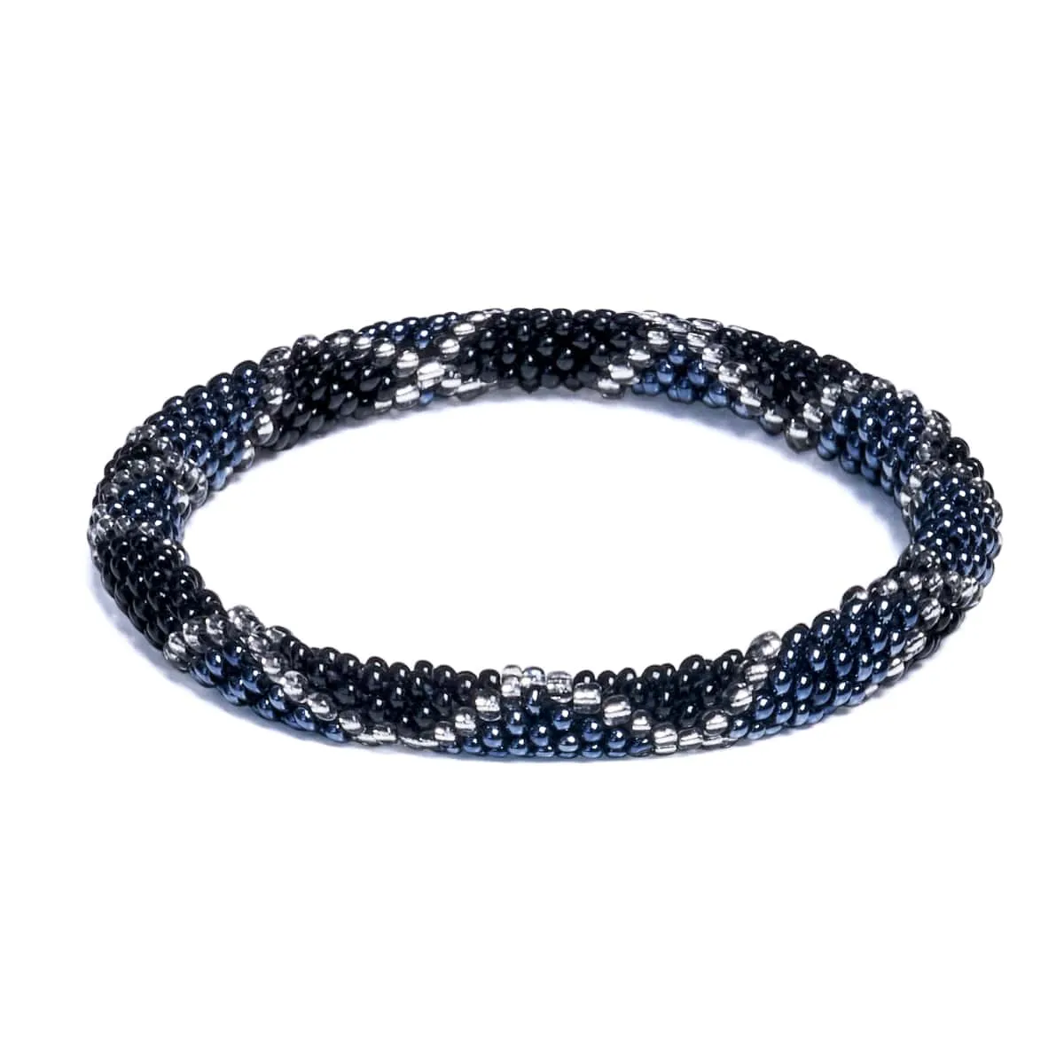 Navajo Smoke | Himalayan Glass Bead Bracelet