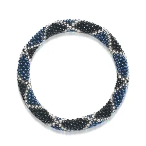 Navajo Smoke | Himalayan Glass Bead Bracelet
