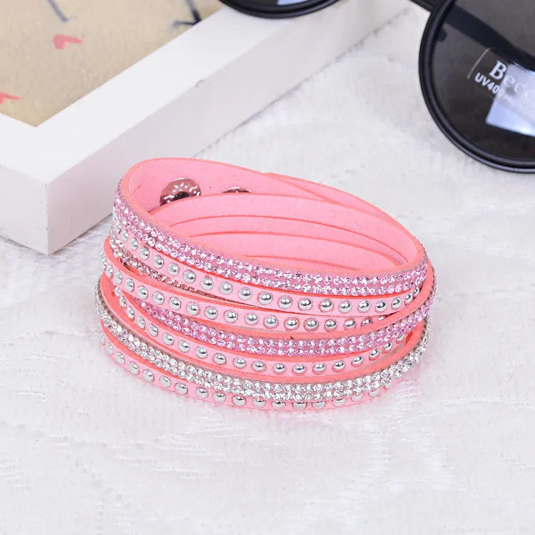 New Women's Red Fashion Leather Bracelets For women Christmas Gifts