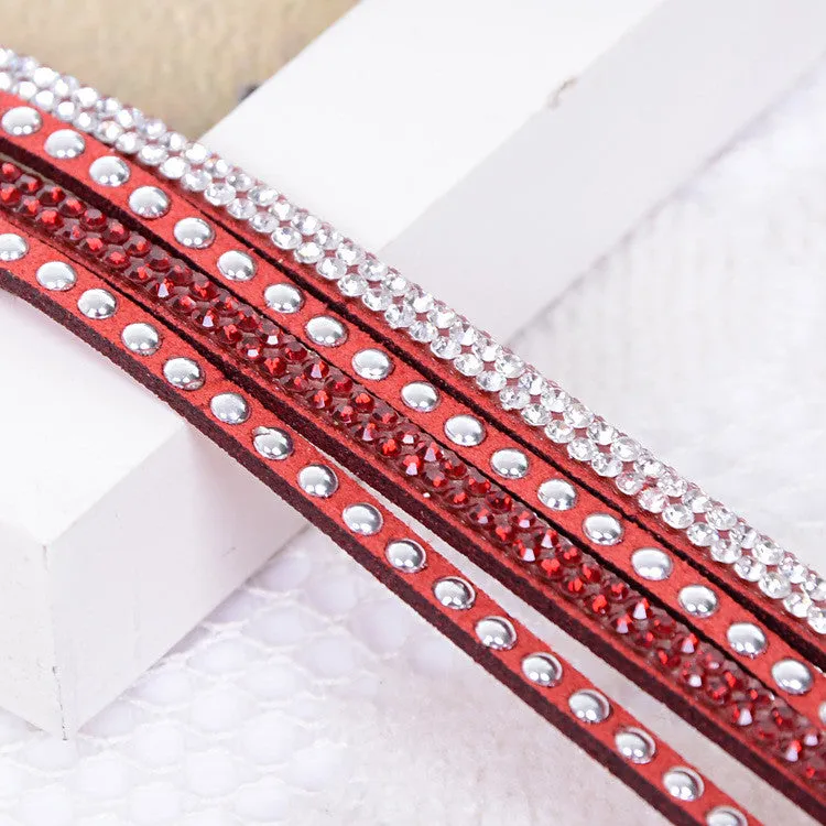 New Women's Red Fashion Leather Bracelets For women Christmas Gifts