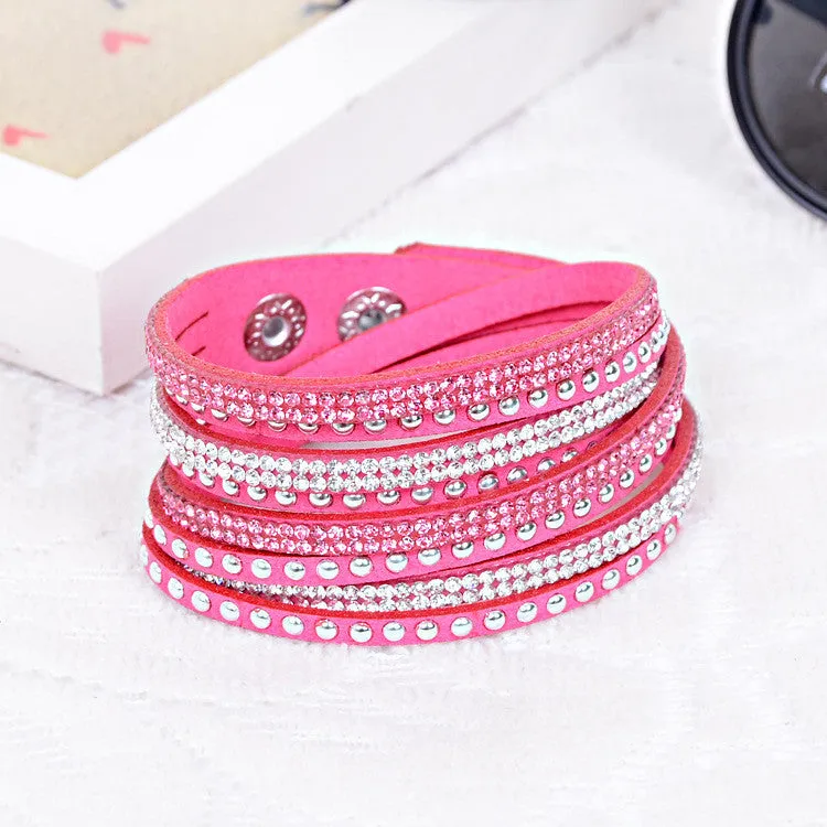 New Women's Red Fashion Leather Bracelets For women Christmas Gifts