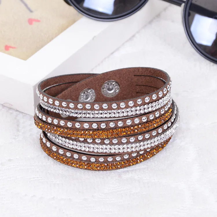 New Women's Red Fashion Leather Bracelets For women Christmas Gifts