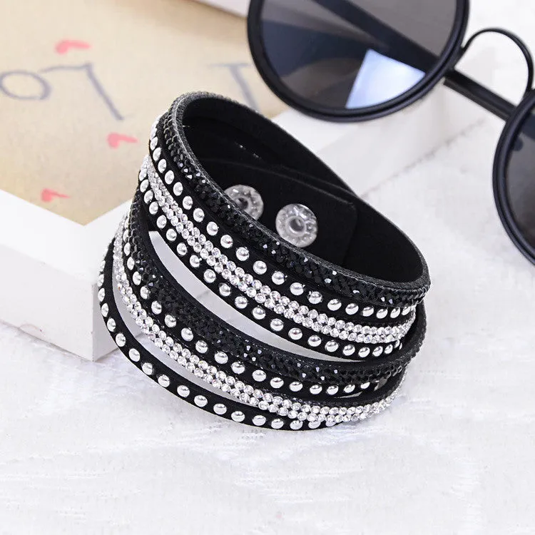 New Women's Red Fashion Leather Bracelets For women Christmas Gifts