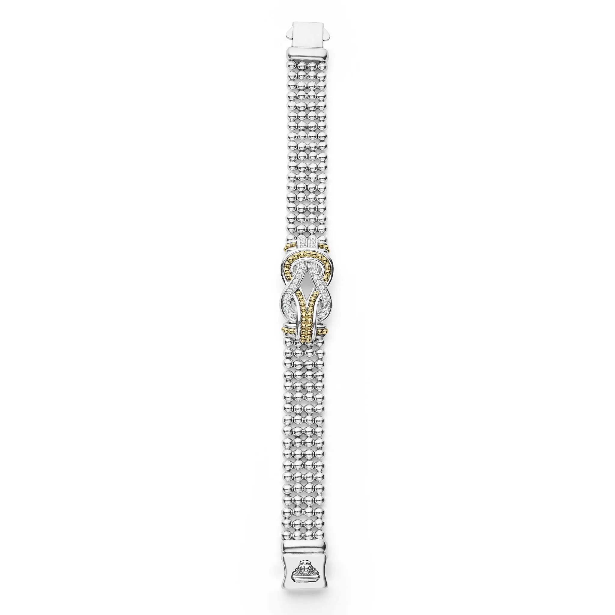 Newport Two-Tone Knot Diamond Statement Bracelet