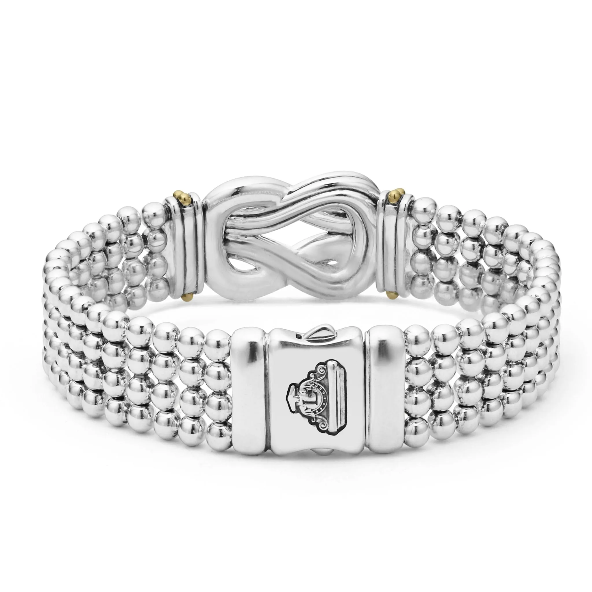 Newport Two-Tone Knot Diamond Statement Bracelet
