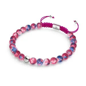 Nogu Picasso Porcelain Macrame Bracelet | Violet Cranberry