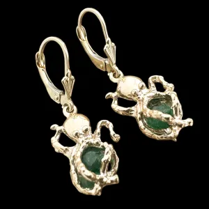 Non-Shipwreck Emerald Earrings,  2.6 CT, Mounted in 14K Gold