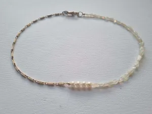 opal clouds | antique chain opal pearl necklace