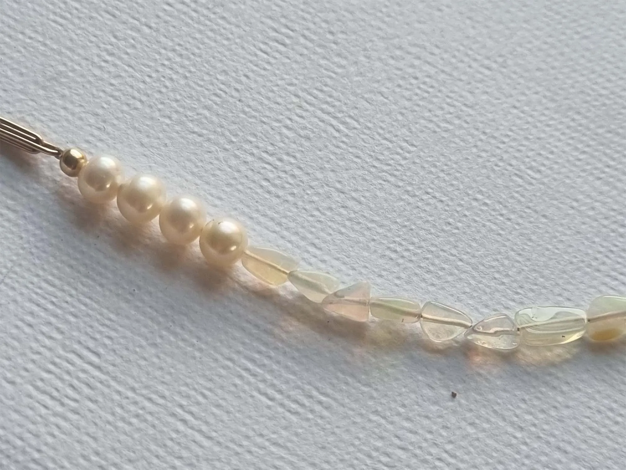 opal clouds | antique chain opal pearl necklace