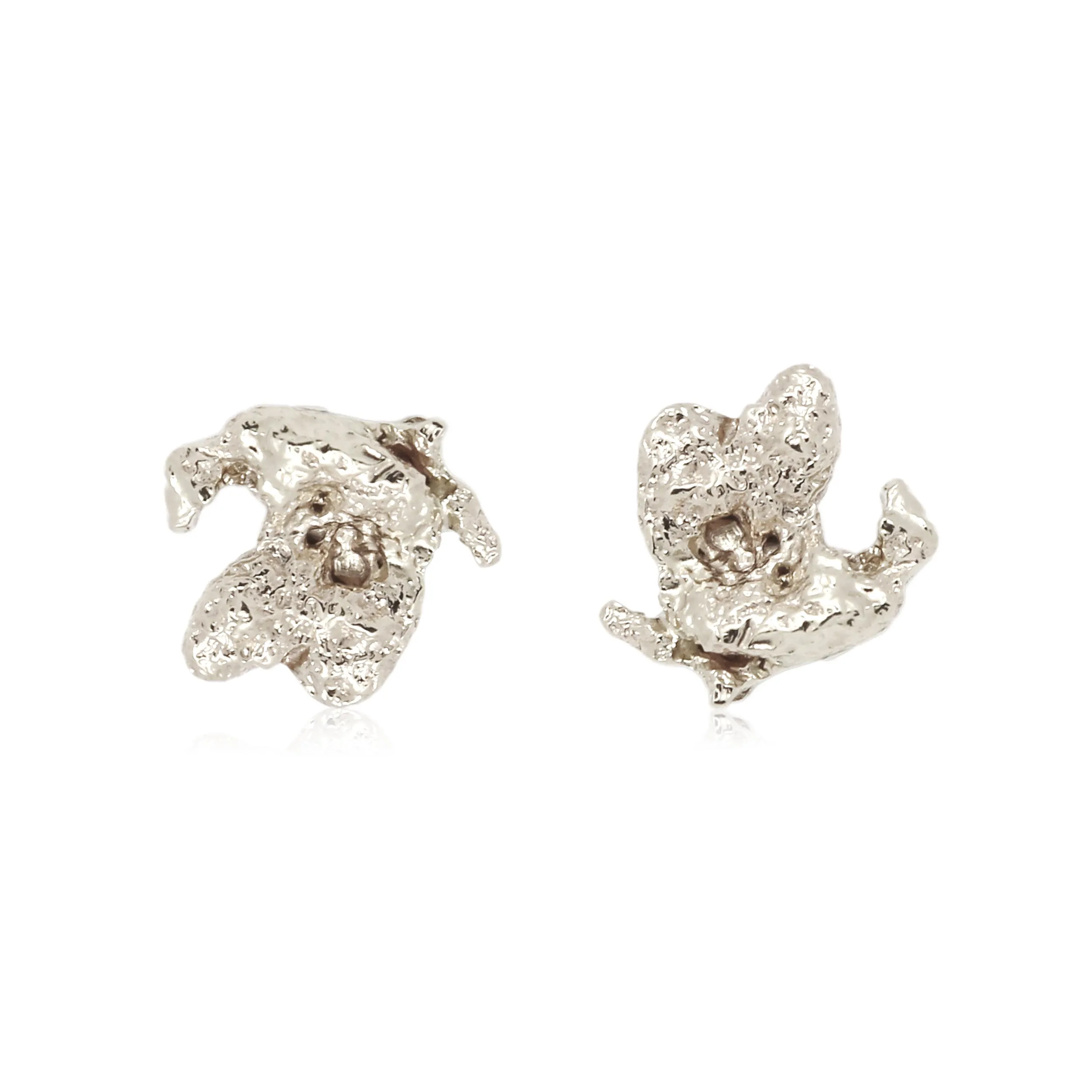 Out Of The Sea 14k White Gold Petit Earrings