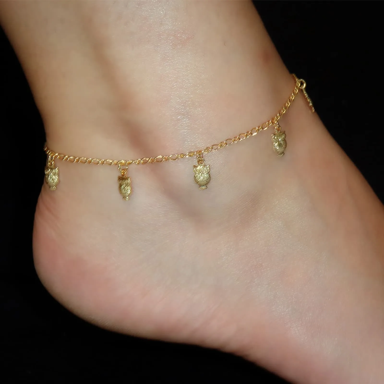Owl charms Bracelet and Anklet Wisdom and Intuition Choose size for baby and women