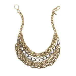 Paige Novick GM gold multi-layered chain necklace