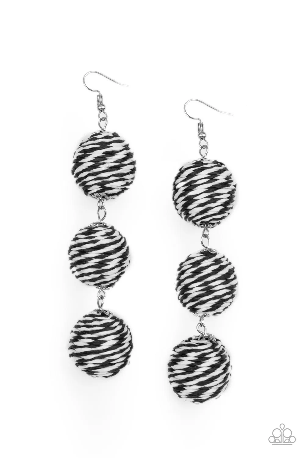 Paparazzi Laguna Lanterns - Black Earrings