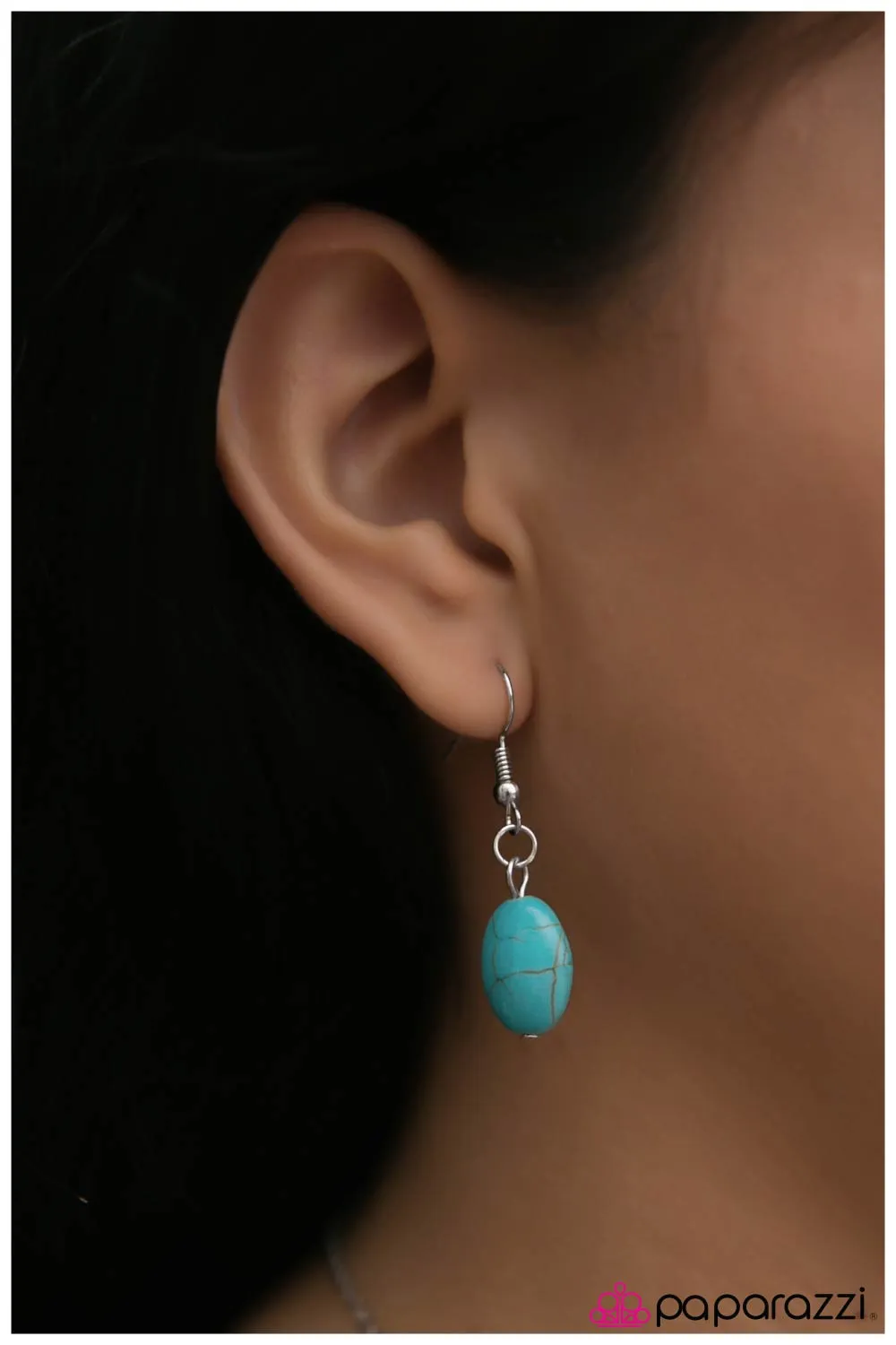 Paparazzi - Western Cameo - Blue Necklace