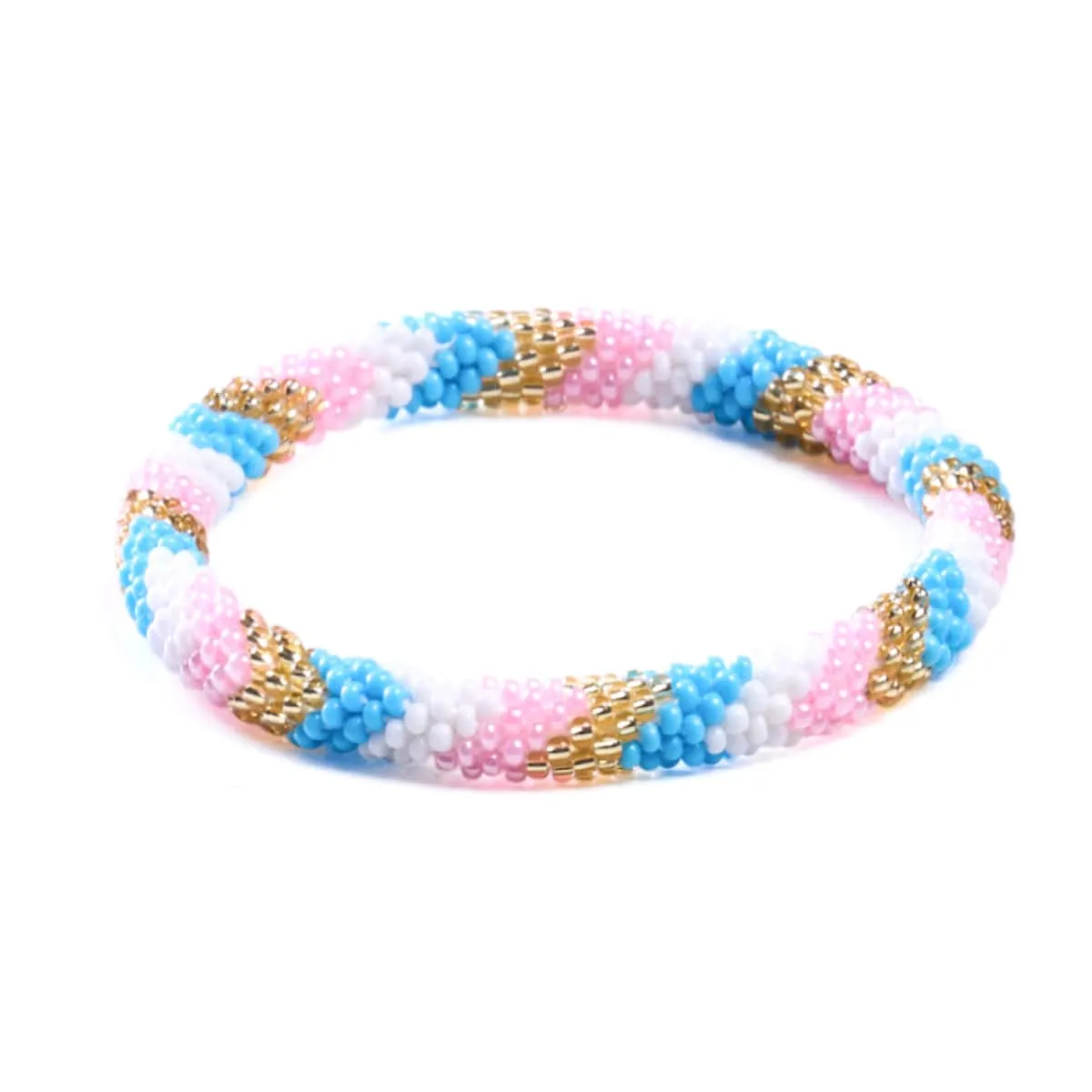 Pastel Sky | Himalayan Glass Bead Bracelet
