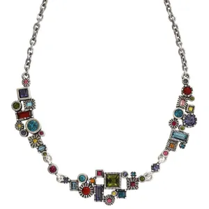 Patricia Locke "Skyline" Sterling Silver Plated Necklace, 18.5"   1.5" Extender Fling NK0599S