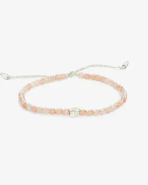 Peach Moonstone Bracelet | Silver