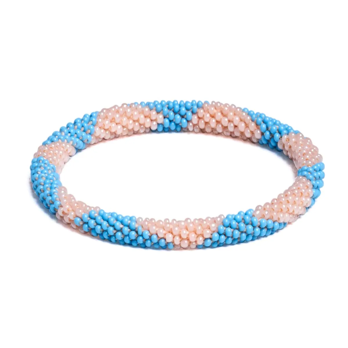 Peachy Sky | Himalayan Glass Bead Bracelet