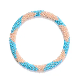 Peachy Sky | Himalayan Glass Bead Bracelet