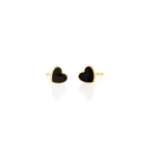 Petite Heart Enamel Stud Earrings