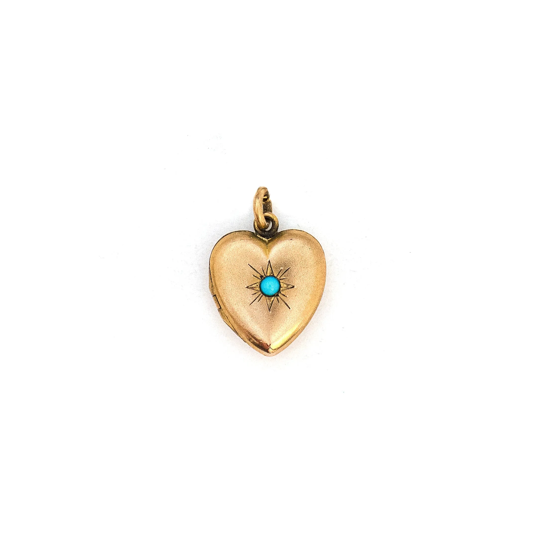Petite Turquoise Antique Heart Locket