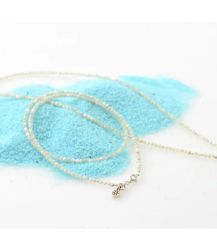 PHADUA / Mother of Shell 2mm Cut Beads Necklace/Anklet