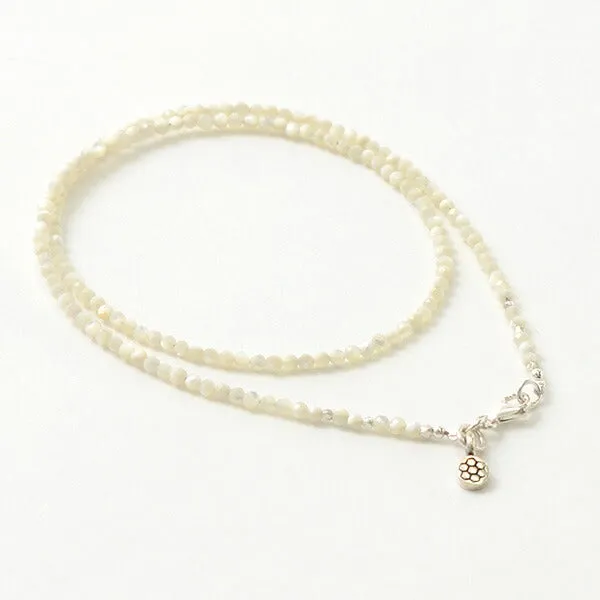 PHADUA / Mother of Shell 2mm Cut Beads Necklace/Anklet