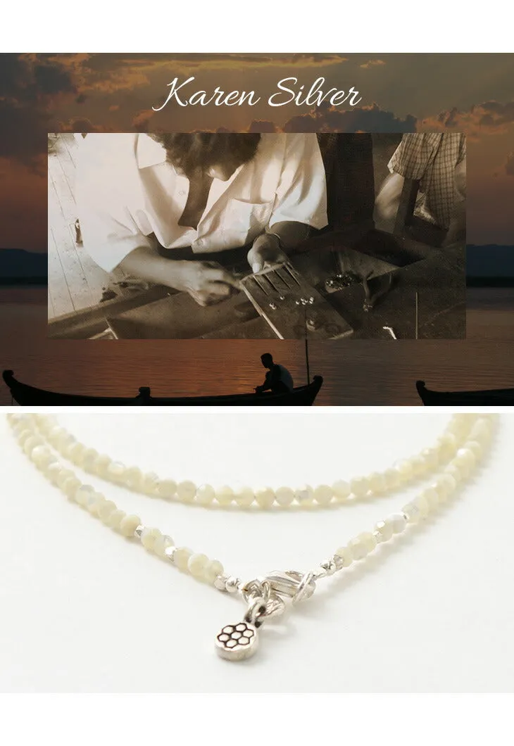 PHADUA / Mother of Shell 2mm Cut Beads Necklace/Anklet