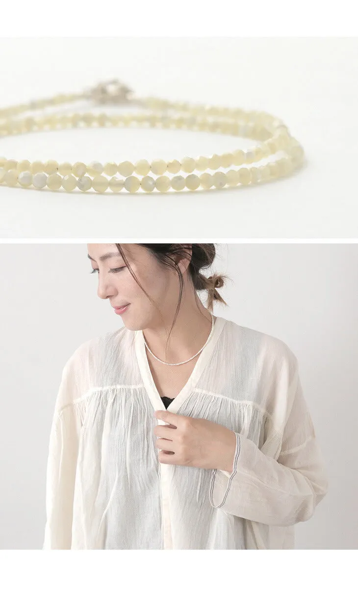 PHADUA / Mother of Shell 2mm Cut Beads Necklace/Anklet