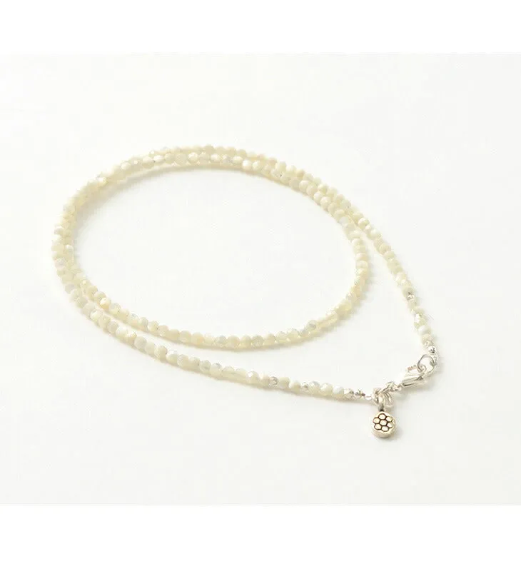 PHADUA / Mother of Shell 2mm Cut Beads Necklace/Anklet