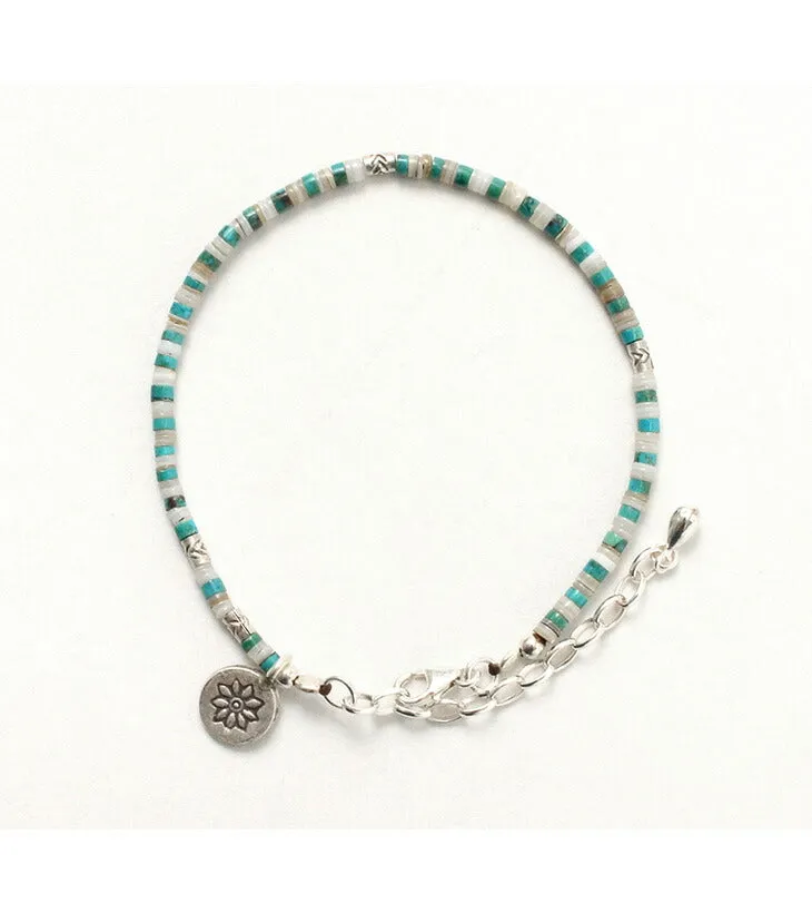 PHADUA / Turquoise and Shell Anklet