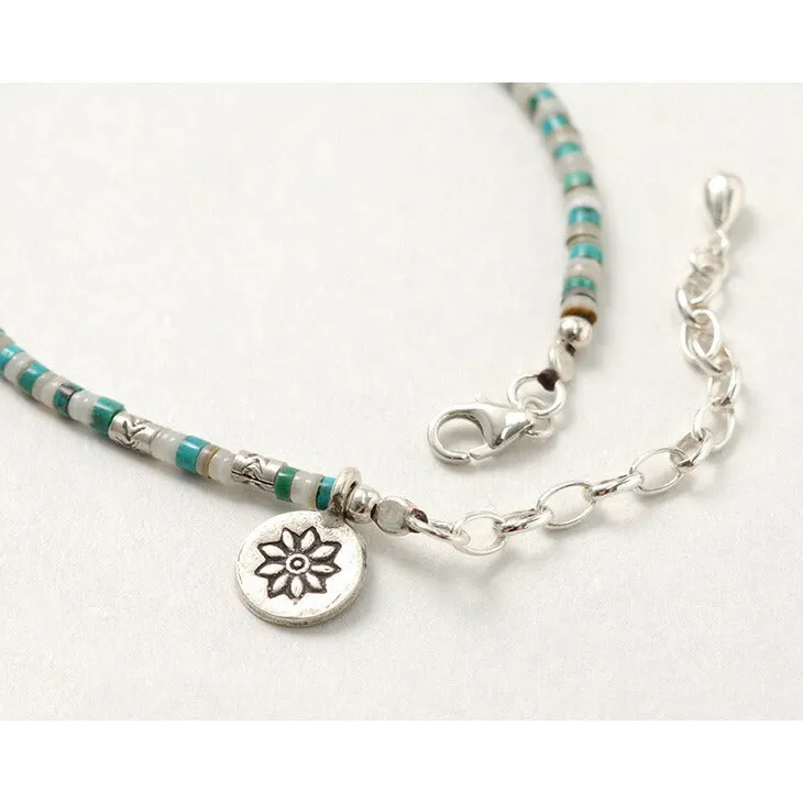 PHADUA / Turquoise and Shell Anklet