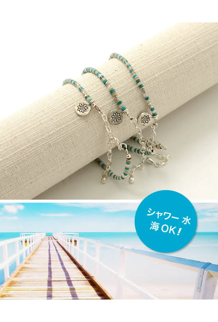 PHADUA / Turquoise and Shell Anklet